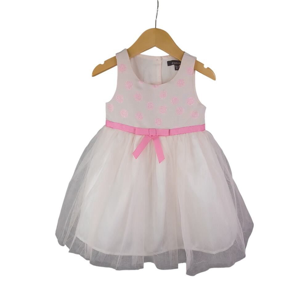 Zunie Girls Brocade Pastel Pink Ballerina Princess Dress 3T Special Occasion NWT